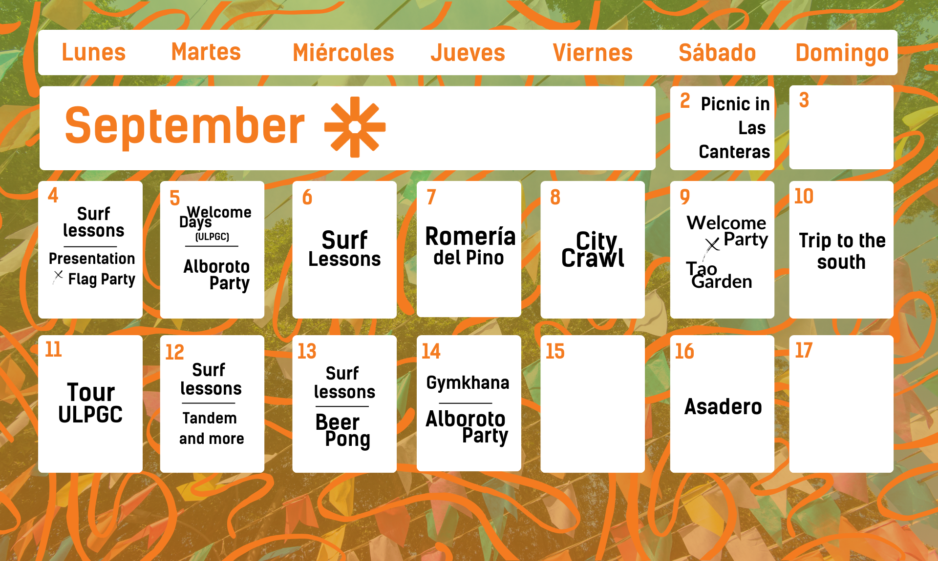 Calendario ESN Las Palmas